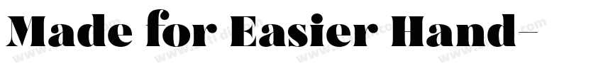 Made for Easier Hand字体转换